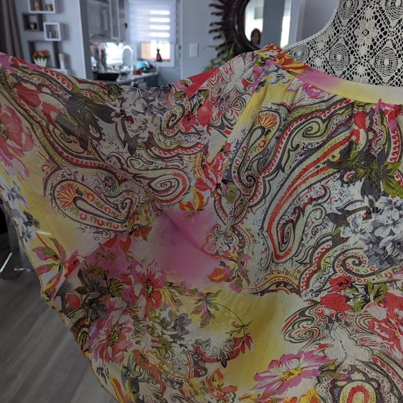 HKR Collection multicolour semi-sheer blouse - Picture 3 of 7